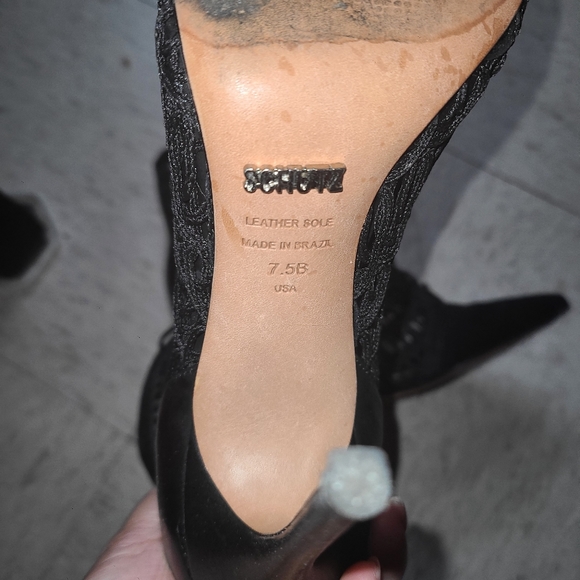 Schutz Black Booties Size 7.5 - Picture 5 of 8